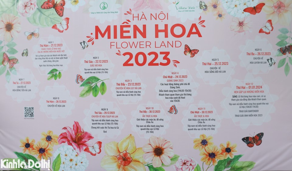 Ng&agrave;y 21/12, Lễ khai mạc Lễ hội H&agrave; Nội&nbsp;miền hoa - Flower Land 2023 được tổ chức tại C&ocirc;ng vi&ecirc;n Thống Nhất.