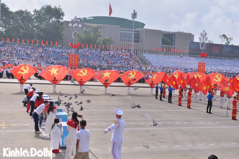 Hơn 800 chim bồ câu tung cánh giữa Quảng trường Ba Đình mừng Đại lễ A80 - ảnh 4