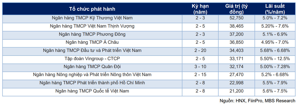 nhiều ngân hàng lọt Top doanh nghiệp phát hành khối lượng TPDN lớn nhất năm 2025 