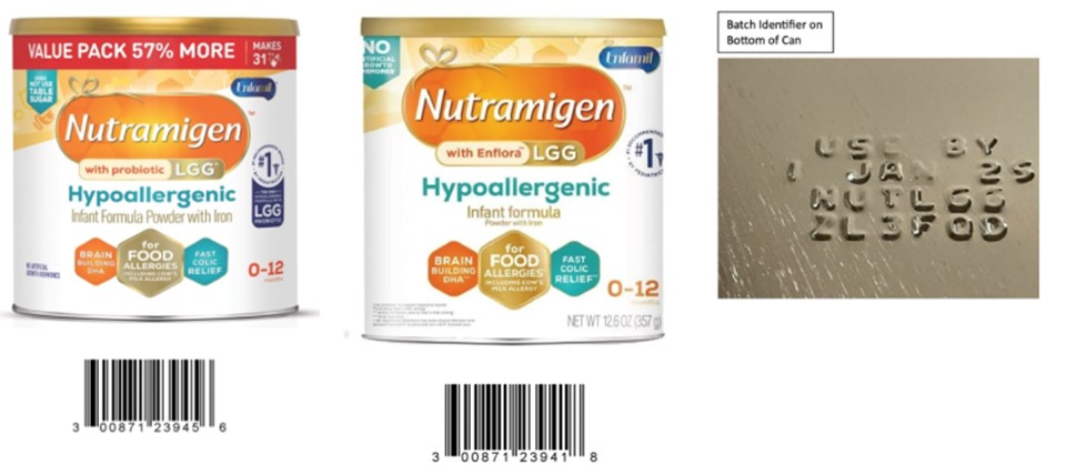 Thu hồi tự nguyện l&ocirc; sữa c&ocirc;ng thức Nutramigen tại thị trường Hoa Kỳ do nguy cơ nhiễm vi khuẩn Cronobacter sakazakii.