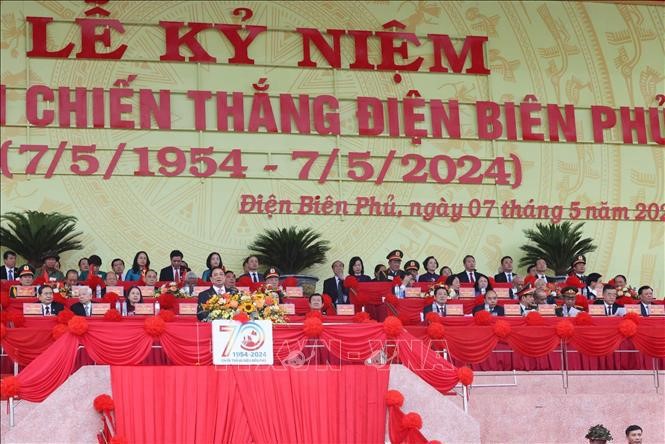 Thủ tướng Phạm Minh Ch&iacute;nh đọc diễn văn tại lễ kỷ niệm. Ảnh: Tuấn Anh/TTXVN&nbsp;