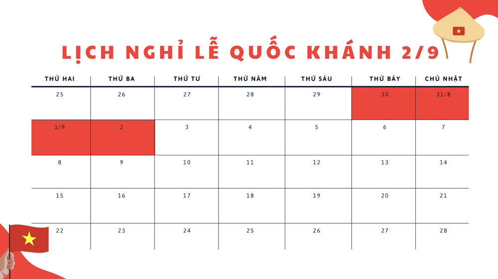 Lịch nghỉ lễ Quốc khánh 2/9 năm 2025: Người lao động được nghỉ 4 ngày liên tiếp - ảnh 1