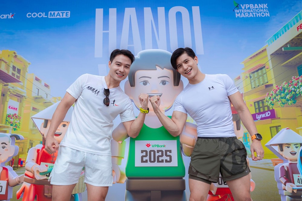 Dàn trai xinh, gái đẹp, người nổi tiếng tụ hội tại VPBank Hanoi International Marathon 2025 - ảnh 6