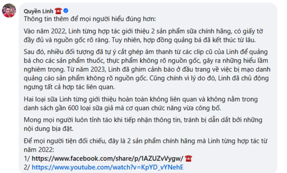 Quyền Linh chính thức lên tiếng về ‘lùm xùm’ liên quan tới vụ gần 600 loại sữa giả: Khẳng định nhờ pháp luật can thiệp - ảnh 3