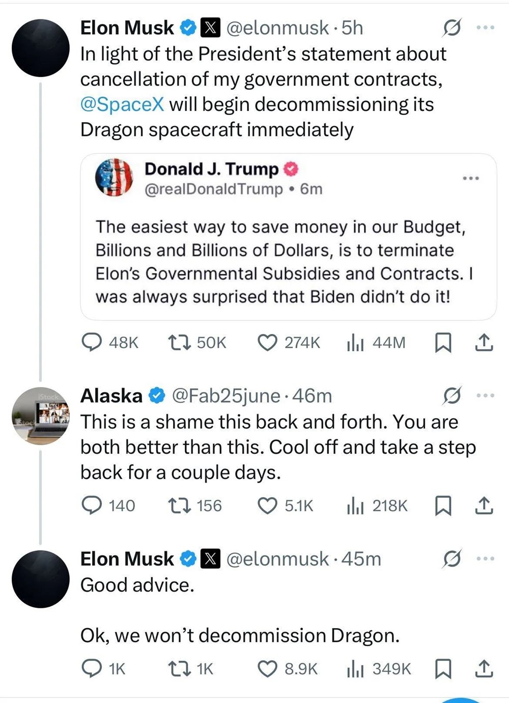 Elon Musk bất ngờ đổi giọng, ra tín hiệu hạ nhiệt căng thẳng với ông Trump - ảnh 1