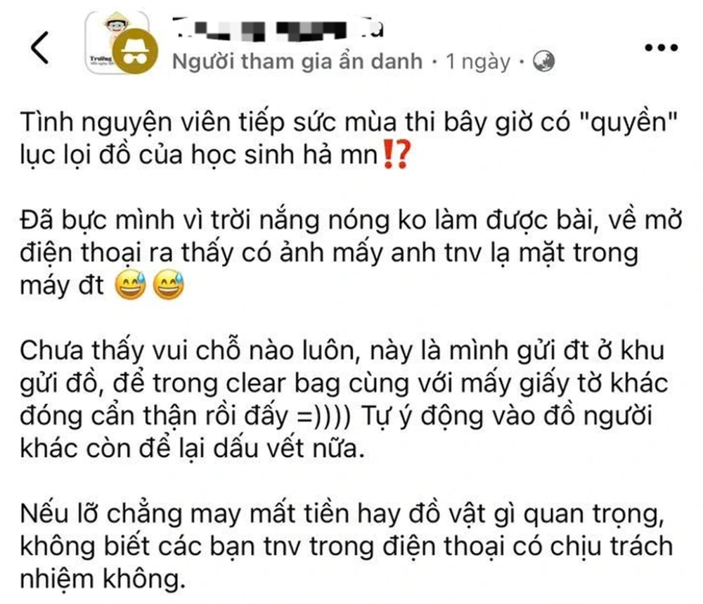 Kỷ luật 3 tình nguyện viên kỳ thi tốt nghiệp THPT 2025 - ảnh 1
