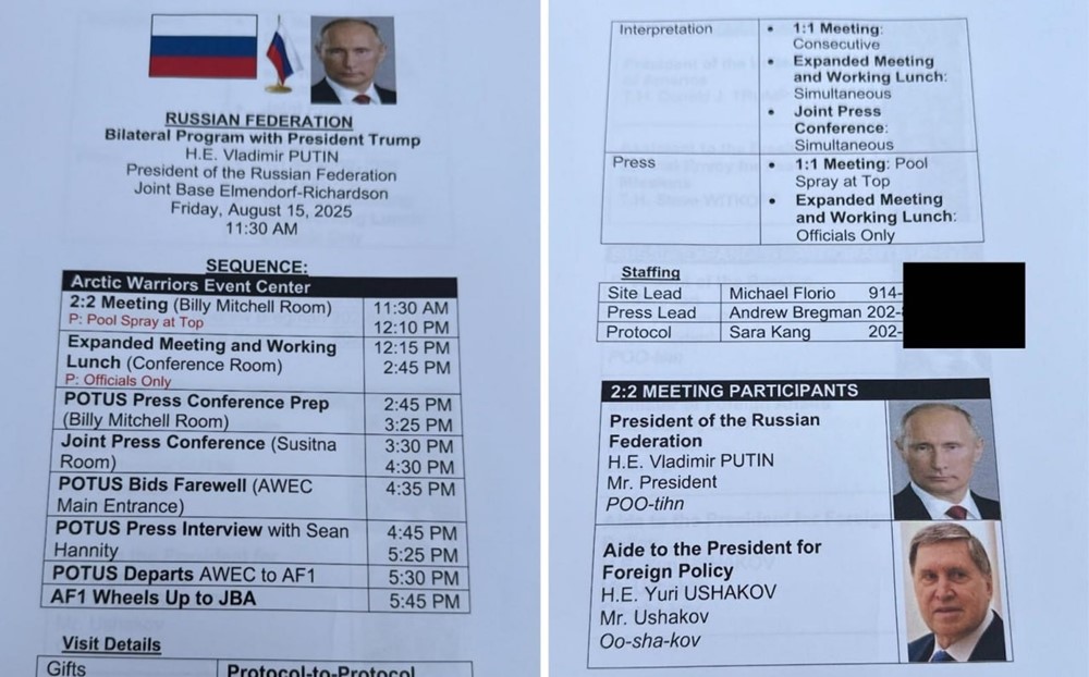 Tài liệu nội bộ dài 8 trang bị bỏ quên tại khách sạn, hé lộ nhiều điều chưa từng công bố về cuộc gặp giữa ông Trump và ông Putin - ảnh 1