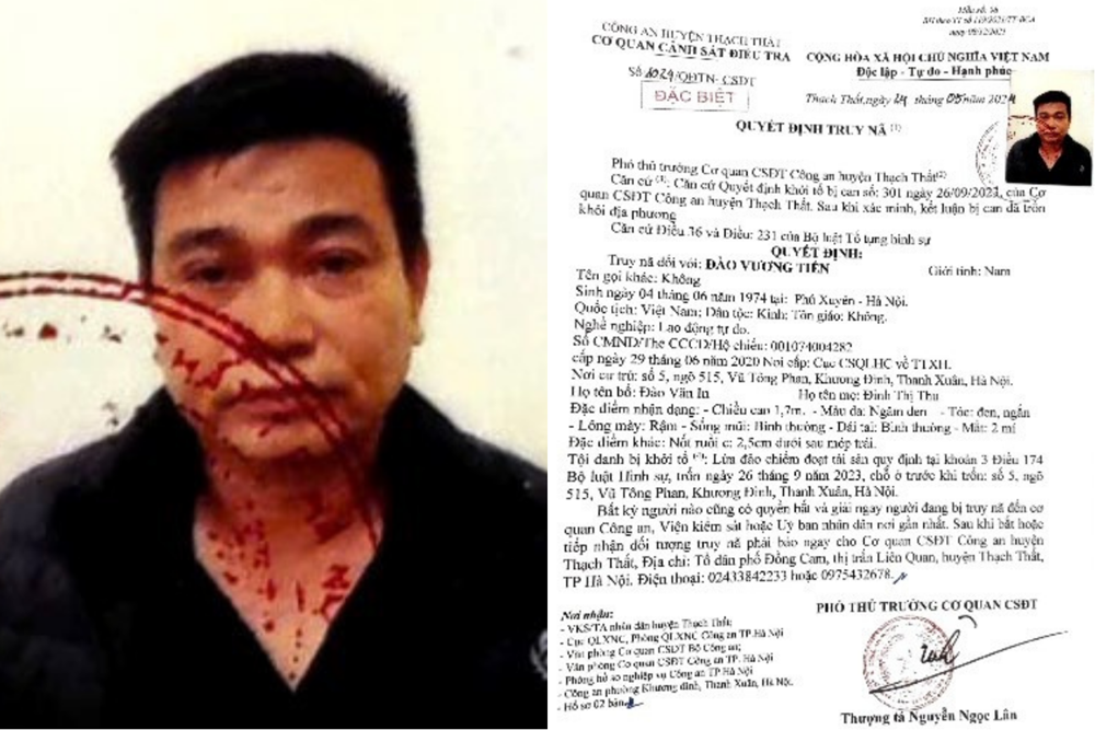 Truy nã đặc biệt Đào Vương Tiến sinh năm 1974 - ảnh 1