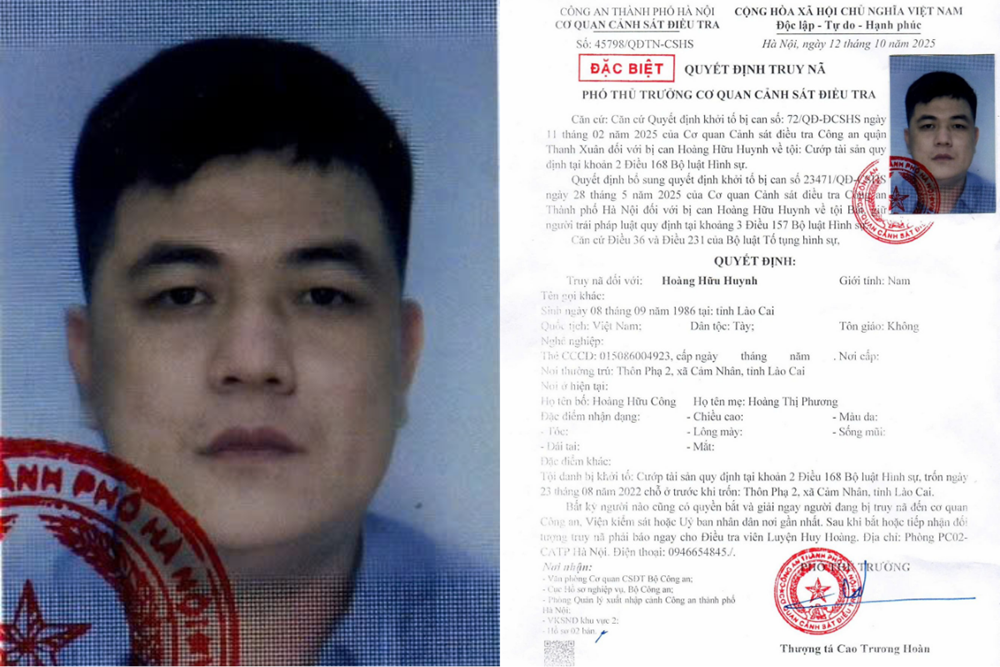Truy nã đặc biệt Hoàng Hữu Huynh SN 1986 - ảnh 1