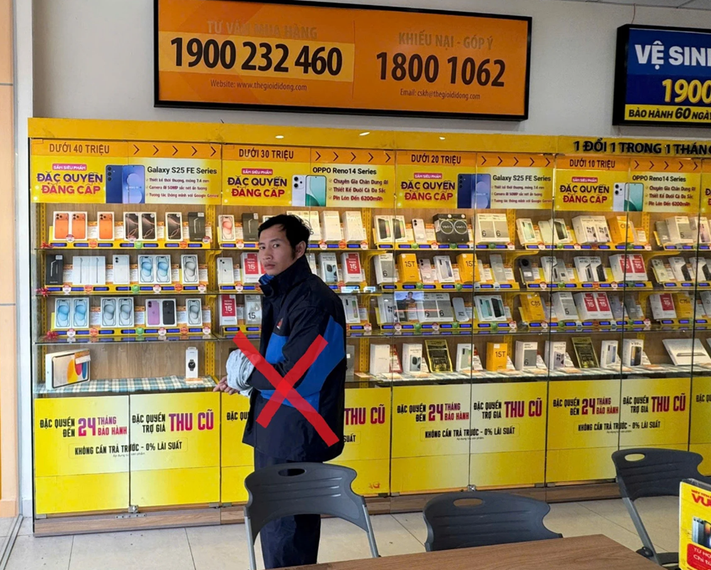 Bắt nóng Vũ Xuân Sang SN 1993 trộm 9 chiếc điện thoại ở Thế Giới Di Động - ảnh 1
