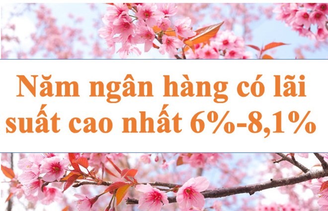 Lãi suất ngân hàng hôm nay 12.5: Năm ngân hàng có lãi suất cao nhất 6%-8,1%