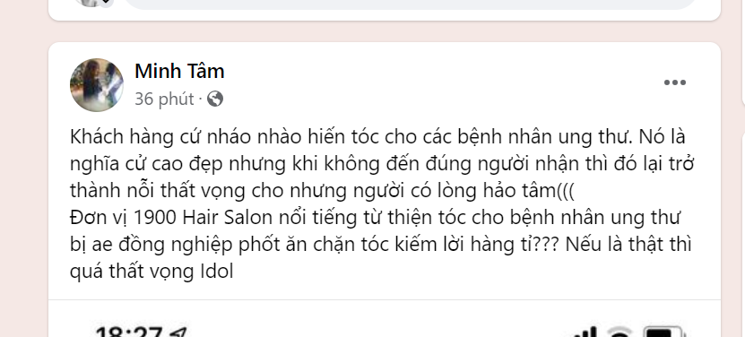 Bê bối 1900 Hair Salon: Nghi vấn lấy tóc hiến tặng đi bán với giá cao kiếm lời - ảnh 1