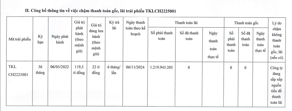 Chủ đầu tư dự án Le Méridien Đà Nẵng - Tonkin Land tiếp tục “khất” trả lãi trái phiếu - ảnh 1