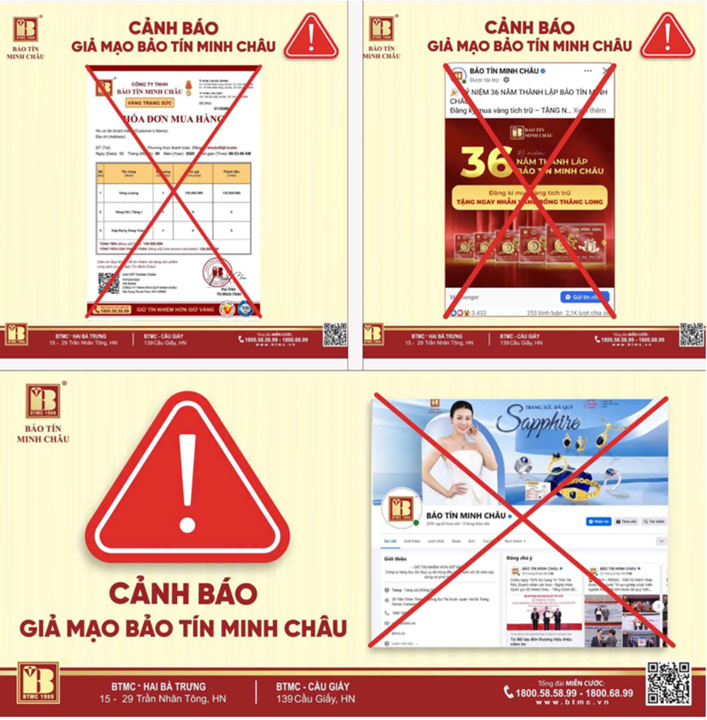 Bảo tín Minh Châu cảnh báo tình trạng giả mạo facebook tích xanh để lừa đảo khách hàng - ảnh 2