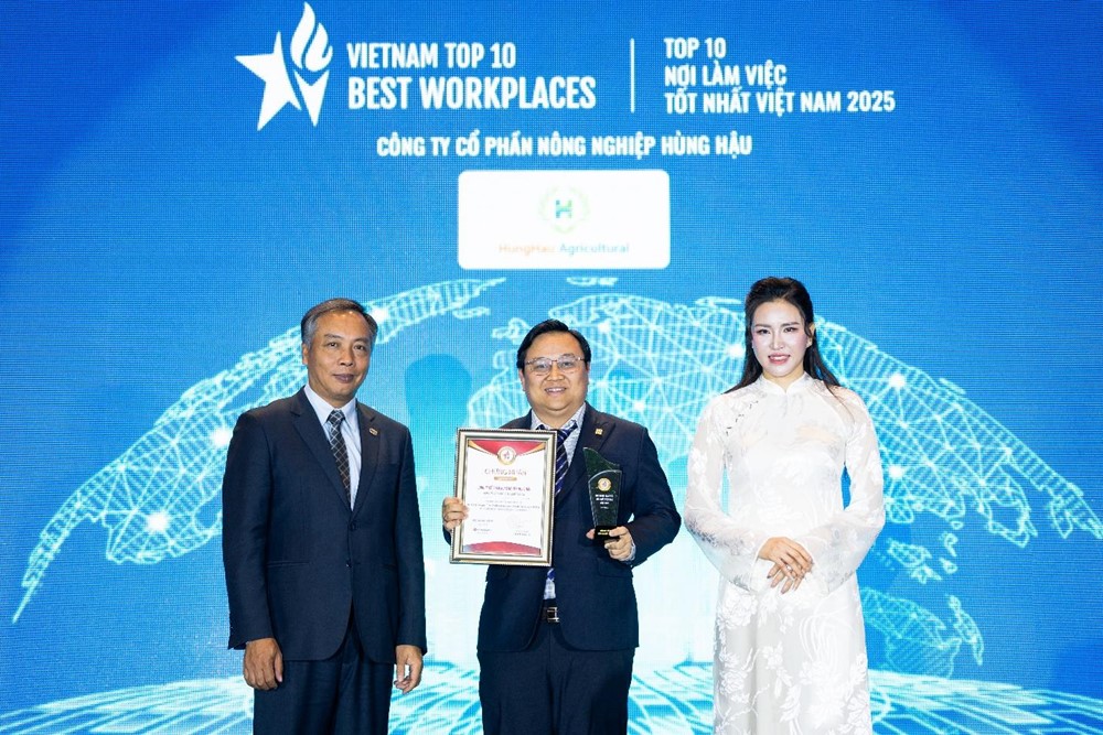 HungHau Agricultural lập "cú đúp" giải thưởng: Top 10 nơi làm việc tốt nhất & Top 500 nhà tuyển dụng hàng đầu Việt Nam 2025 - ảnh 2