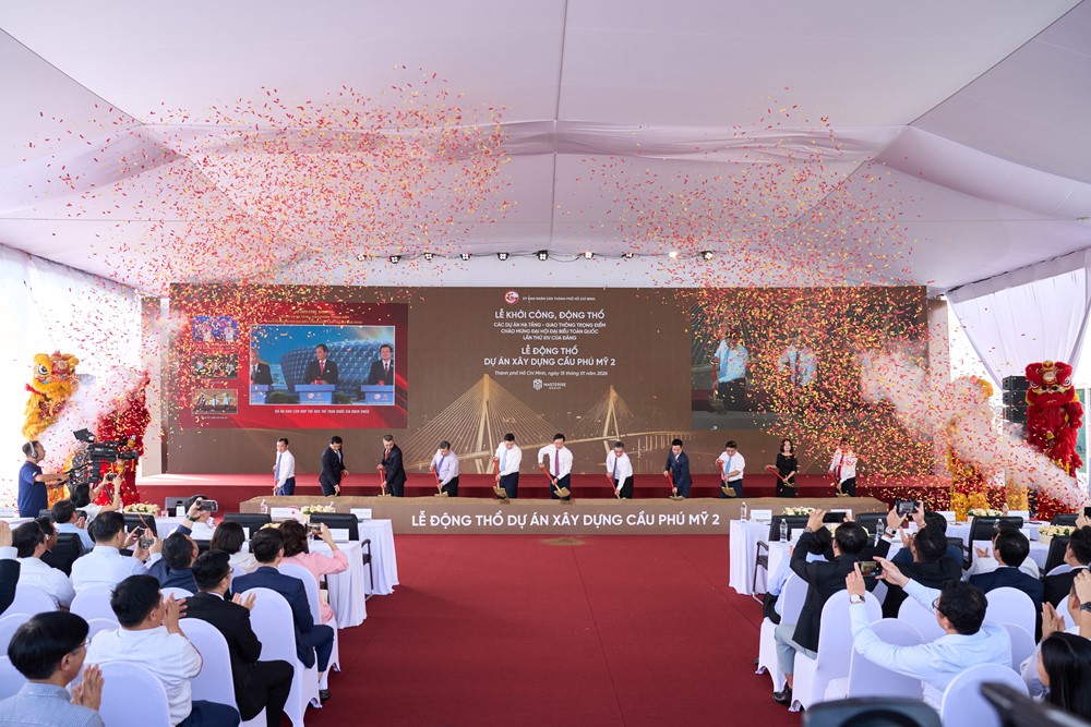 Chính thức động thổ 2 dự án hạ tầng giao thông trọng điểm: Cần Phú Mỹ 2 và Cầu Cầu Giờ - ảnh 1