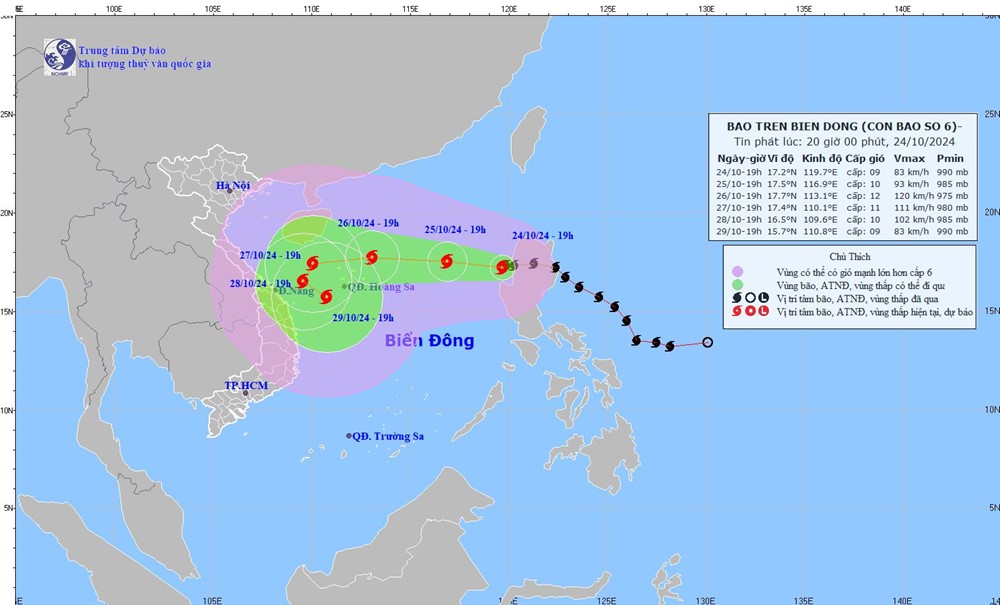 Thủ tướng ra công điện yêu cầu 11 tỉnh thành, 8 bộ chủ động ứng phó bão số 6 - ảnh 1