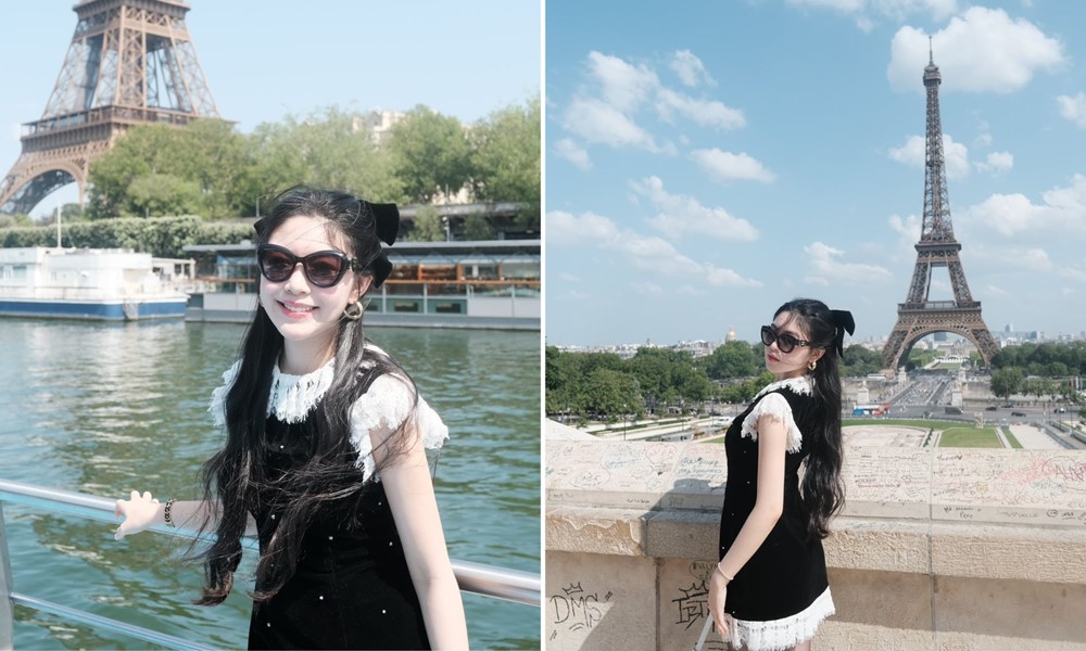 Con gái MC Quyền Linh diện đồ hàng trăm triệu ở Pháp  - ảnh 2