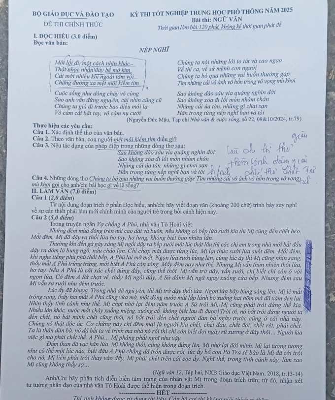 Đề Ngữ văn thi tốt nghiệp THPT năm 2025: 'Vùng trời quê hương nào cũng là bầu trời Tổ quốc' - ảnh 1