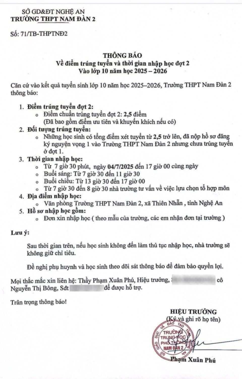 Chỉ cần 2,5 điểm đã trúng tuyển lớp 10 vào trường công lập: Hiệu trưởng lên tiếng - ảnh 1