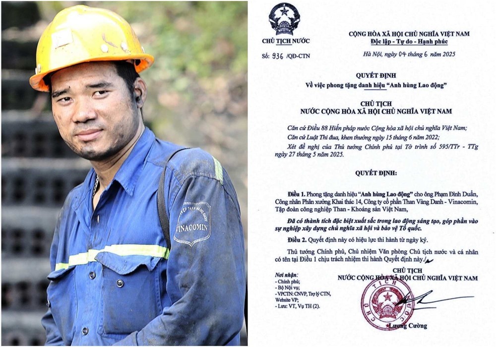 Chính thức trao tặng danh hiệu Anh hùng Lao động cho thợ lò Phạm Đình Duẩn - ảnh 3