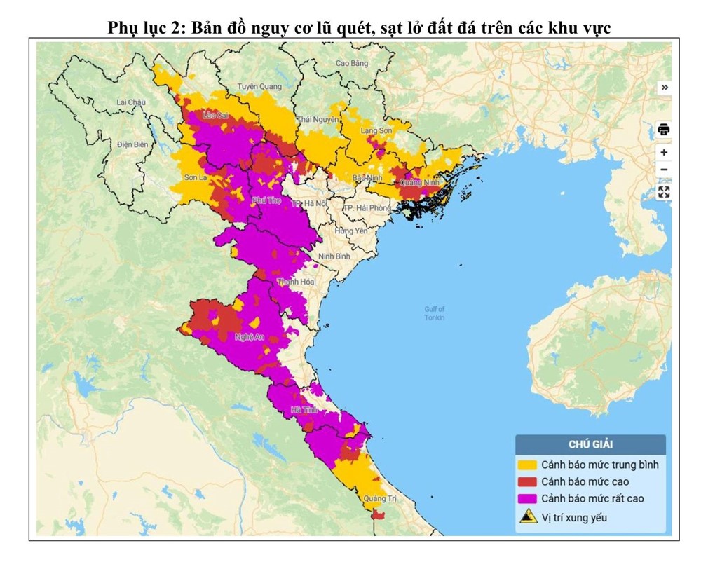 Cảnh báo tím trên diện rộng, 12 địa phương cẩn trọng trước nguy cơ lũ quét, sạt lở đất đá - ảnh 1