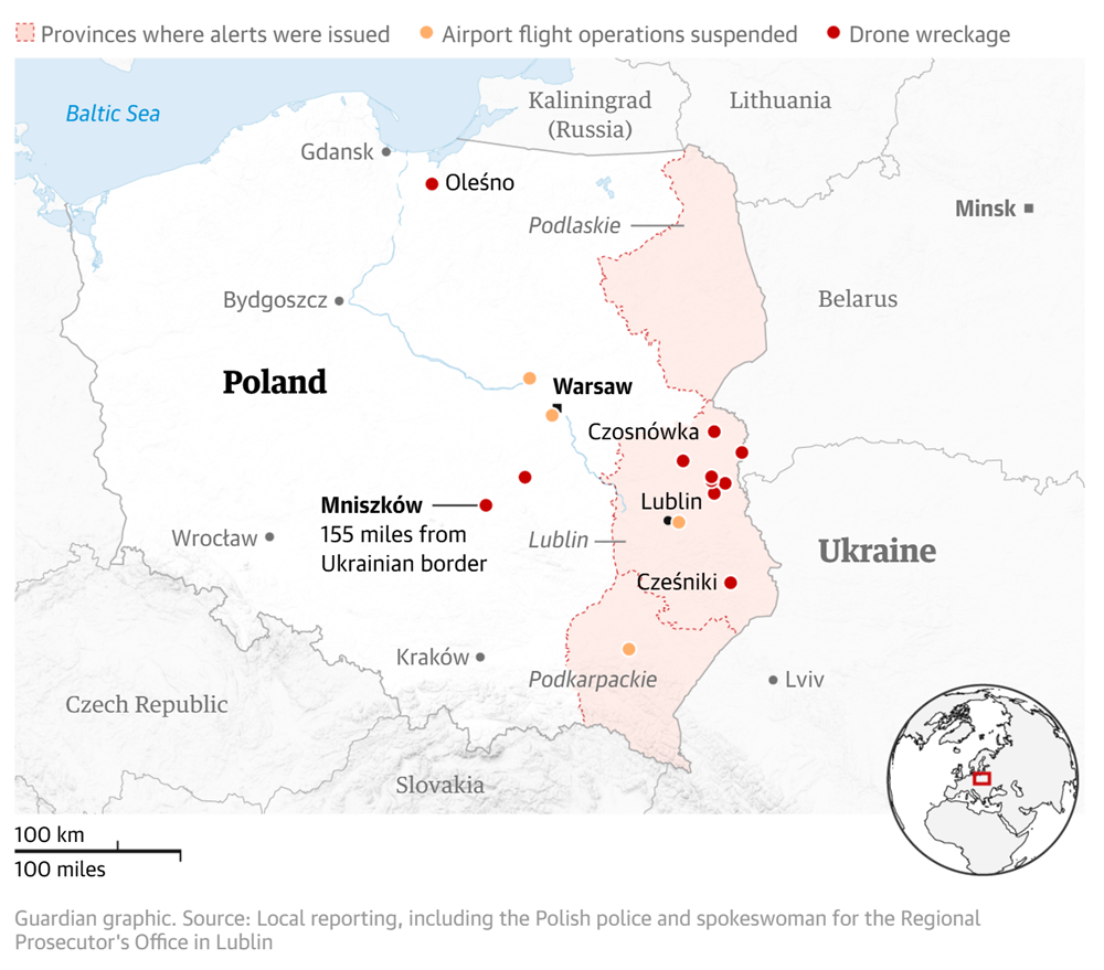 Lần đầu tiên trong lịch sử: NATO điều tiêm kích đánh chặn UAV Nga ở Ba Lan, châu Âu báo động - ảnh 2