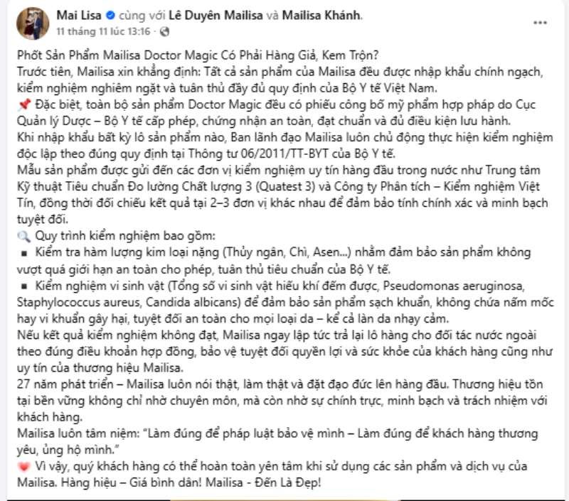 Bà chủ Mailisa chính thức lên tiếng - ảnh 2