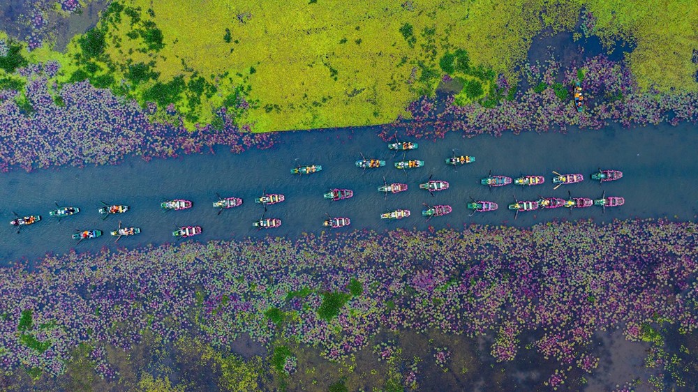 Cách Hà Nội hơn 90km có con sông được mệnh danh là 'không có bờ', mùa nào cũng đẹp nên thơ - ảnh 3