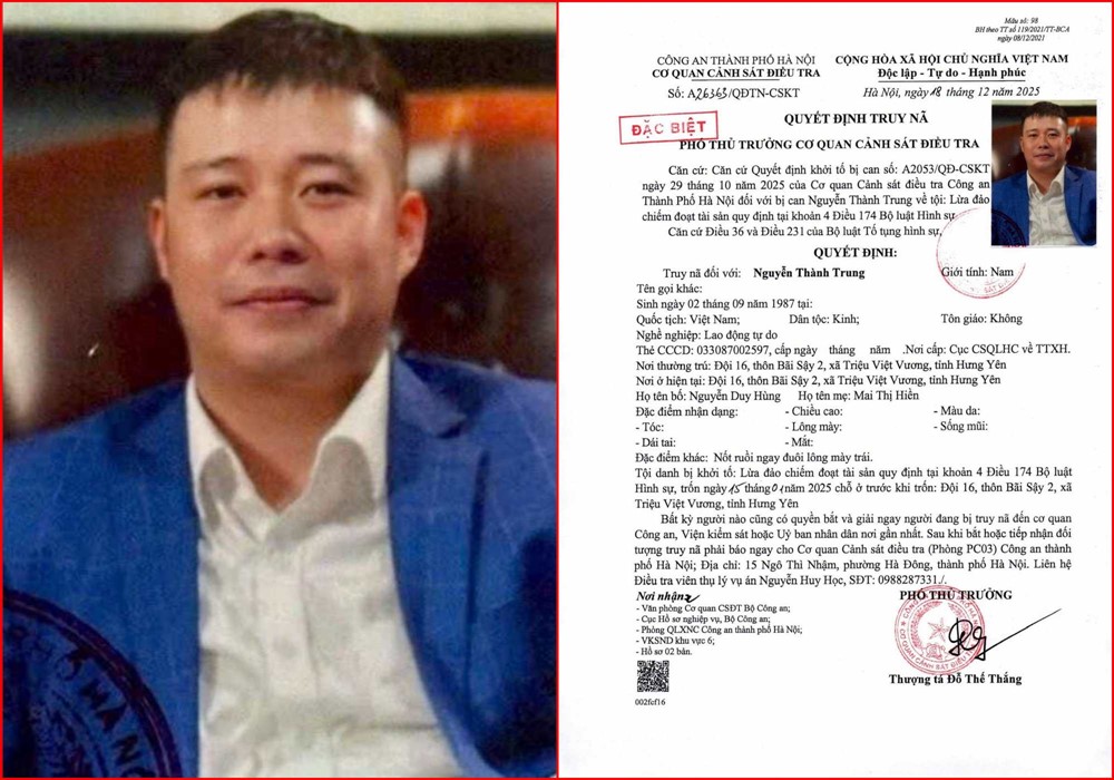 Truy nã Giám đốc Tập đoàn Hoa Hồng - ảnh 1