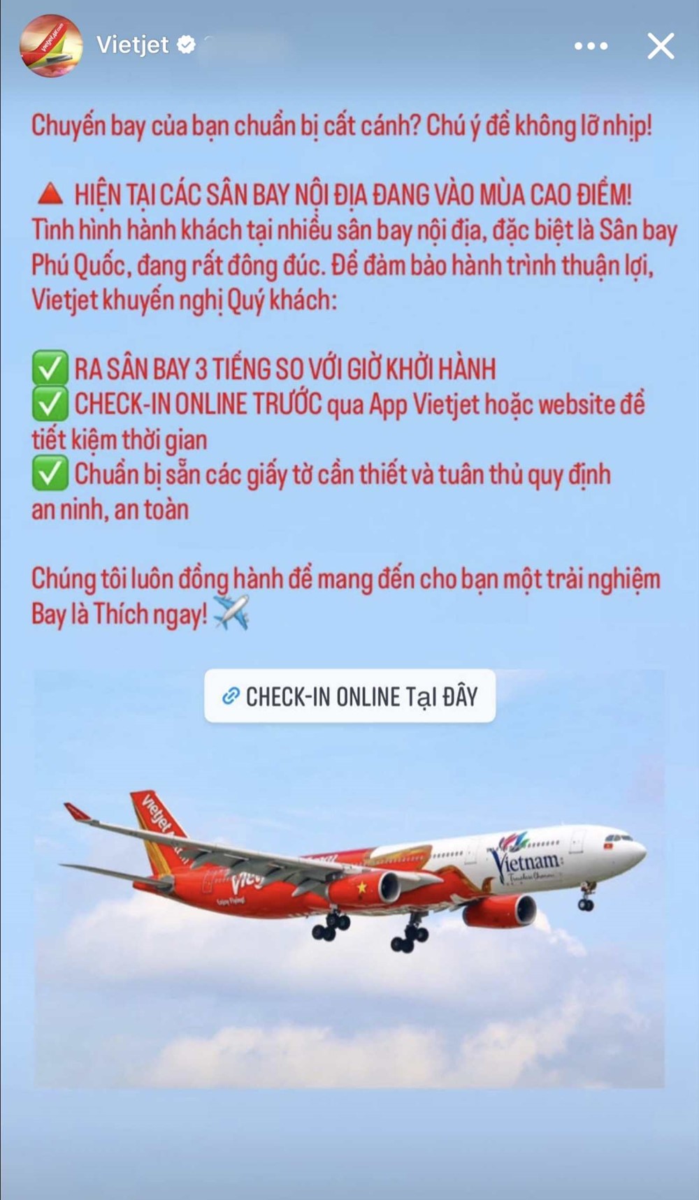 Vietjet thông báo 'nóng' đến toàn bộ hành khách - ảnh 1
