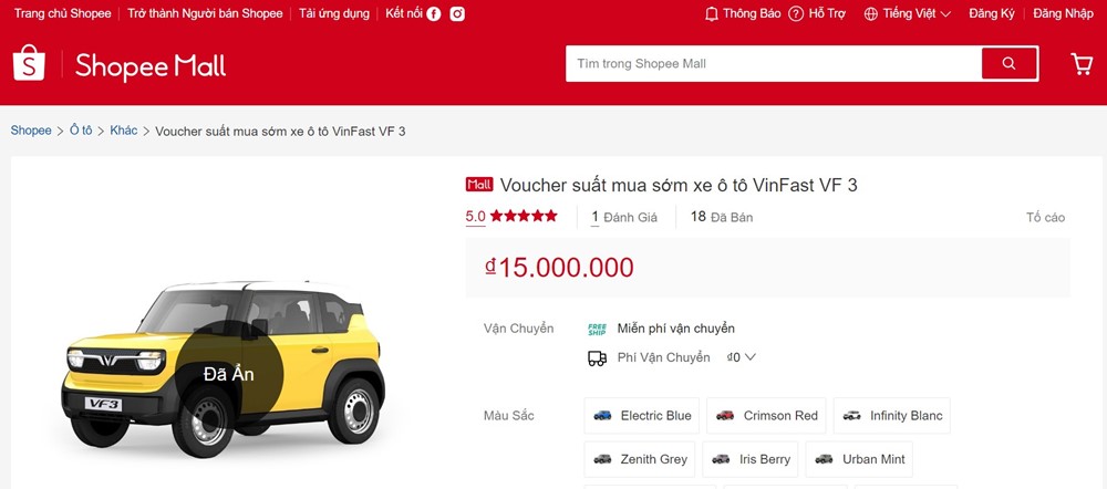 Lần đầu tiên tại Việt Nam, ô tô bán trên Shopee, tỷ lệ chốt đơn kỷ lục  - ảnh 2