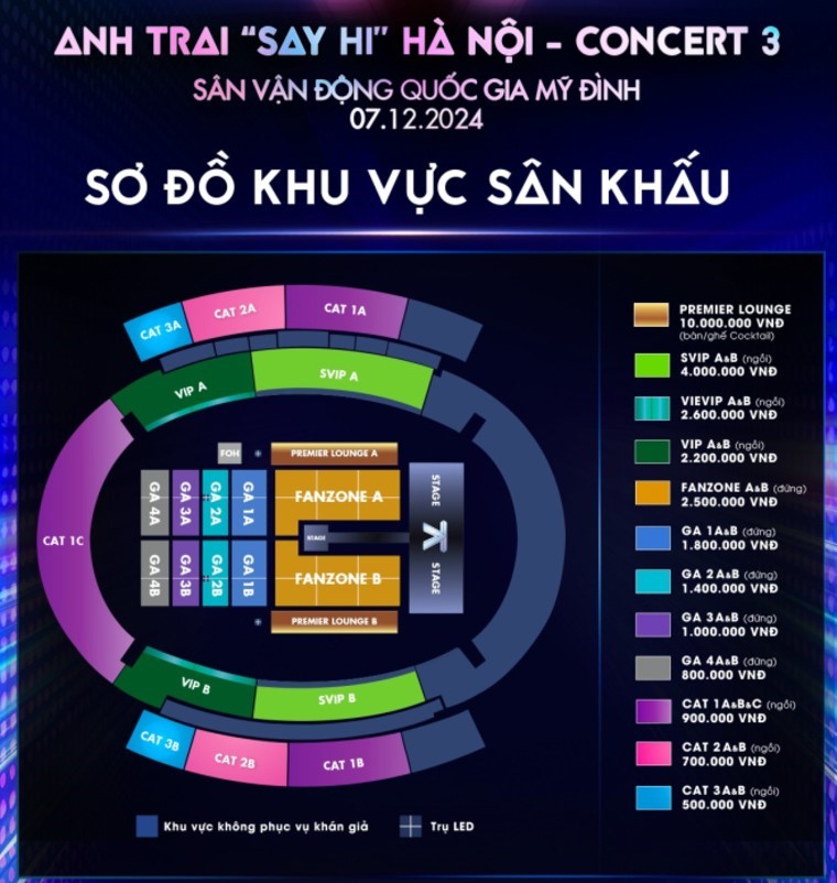 Concert “Anh trai say hi” mở bán vé từ bao giờ, giá vé bao nhiêu? - ảnh 2