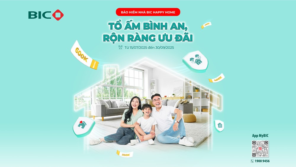 BIC tặng ưu đãi hấp dẫn mừng ra mắt bảo hiểm nhà BIC Happy Home - ảnh 1