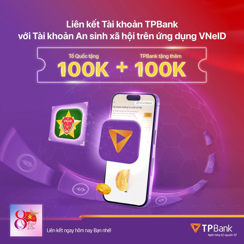 Ngân hàng chơi lớn, đua tặng tiền, vàng cho khách hàng liên kết VNeID - ảnh 1