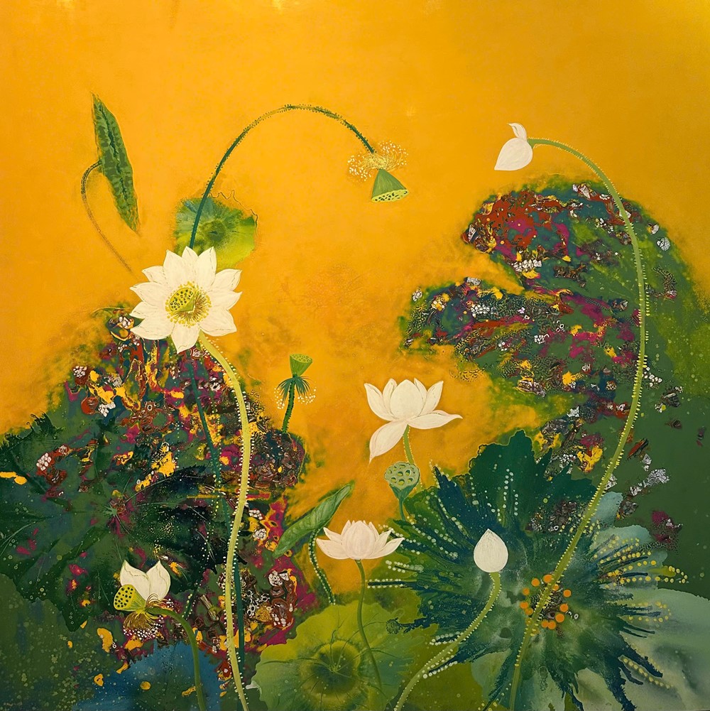 “Tái Sinh”: 19 bức sơn mài đánh dấu chặng đường mới của Họa sỹ Hùng Rô  - ảnh 6