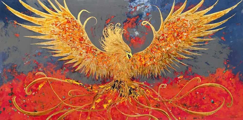 “Tái Sinh”: 19 bức sơn mài đánh dấu chặng đường mới của Họa sỹ Hùng Rô  - ảnh 3