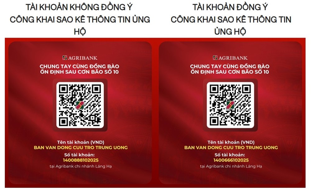 Mặt trận Tổ quốc Việt Nam công bố tài khoản tiếp nhận ủng hộ đồng bào vùng bão số 10 - ảnh 1