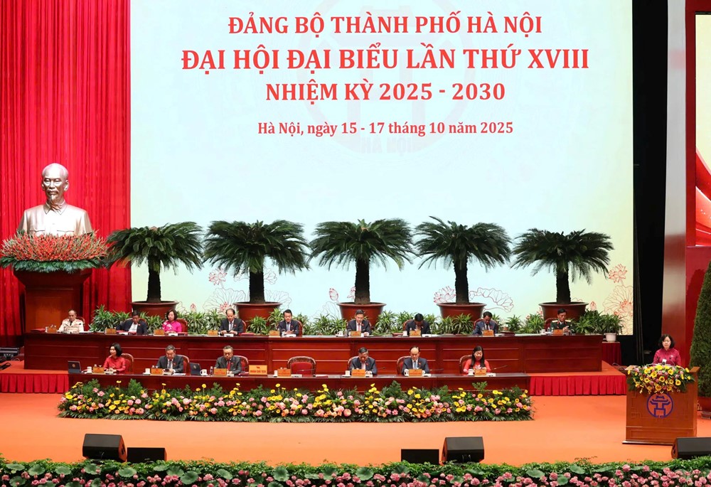 Đại hội đại biểu Đảng bộ Thành phố Hà Nội lần thứ XVIII, nhiệm kỳ 2025 - 2030 thành công tốt đẹp - ảnh 10