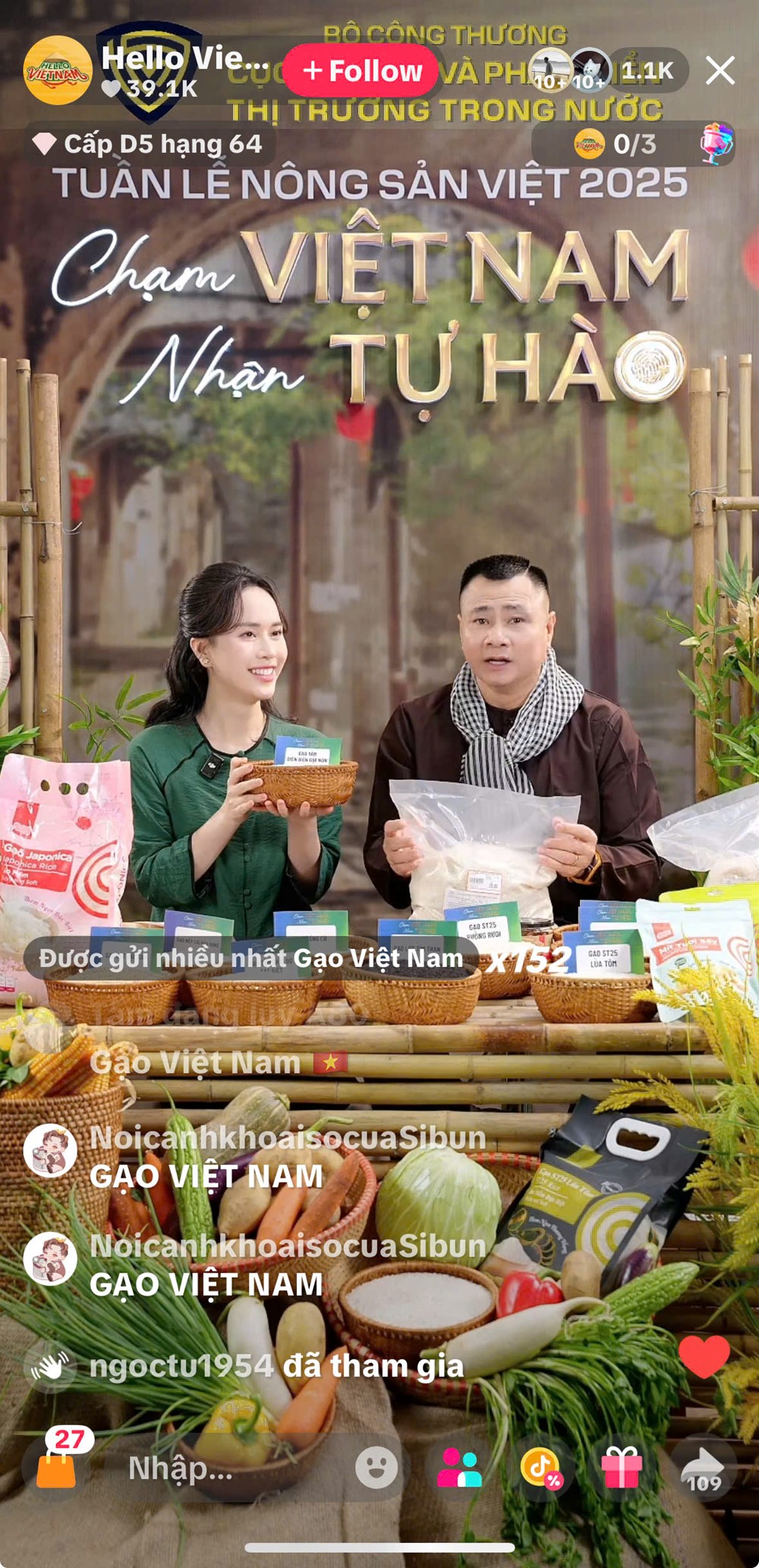 6 tấn gạo “bay vèo” trên sóng Tiktok trong tuần lễ Nông sản Việt - ảnh 2