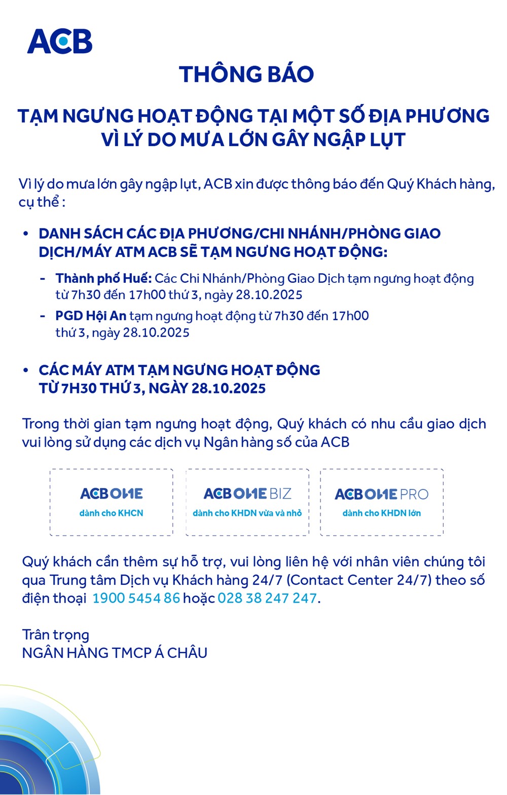 Nhiều ngân hàng tạm ngừng hoạt động tại Huế, Quảng Nam do mưa lớn gây ngập lụt - ảnh 1