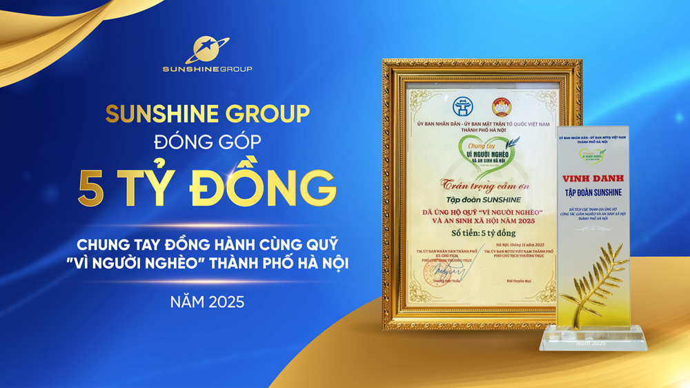 Đồng hành cùng Hà Nội, Sunshine Group đóng góp 5 tỷ đồng chung tay “vì người nghèo” và an sinh xã hội năm 2025 - ảnh 1
