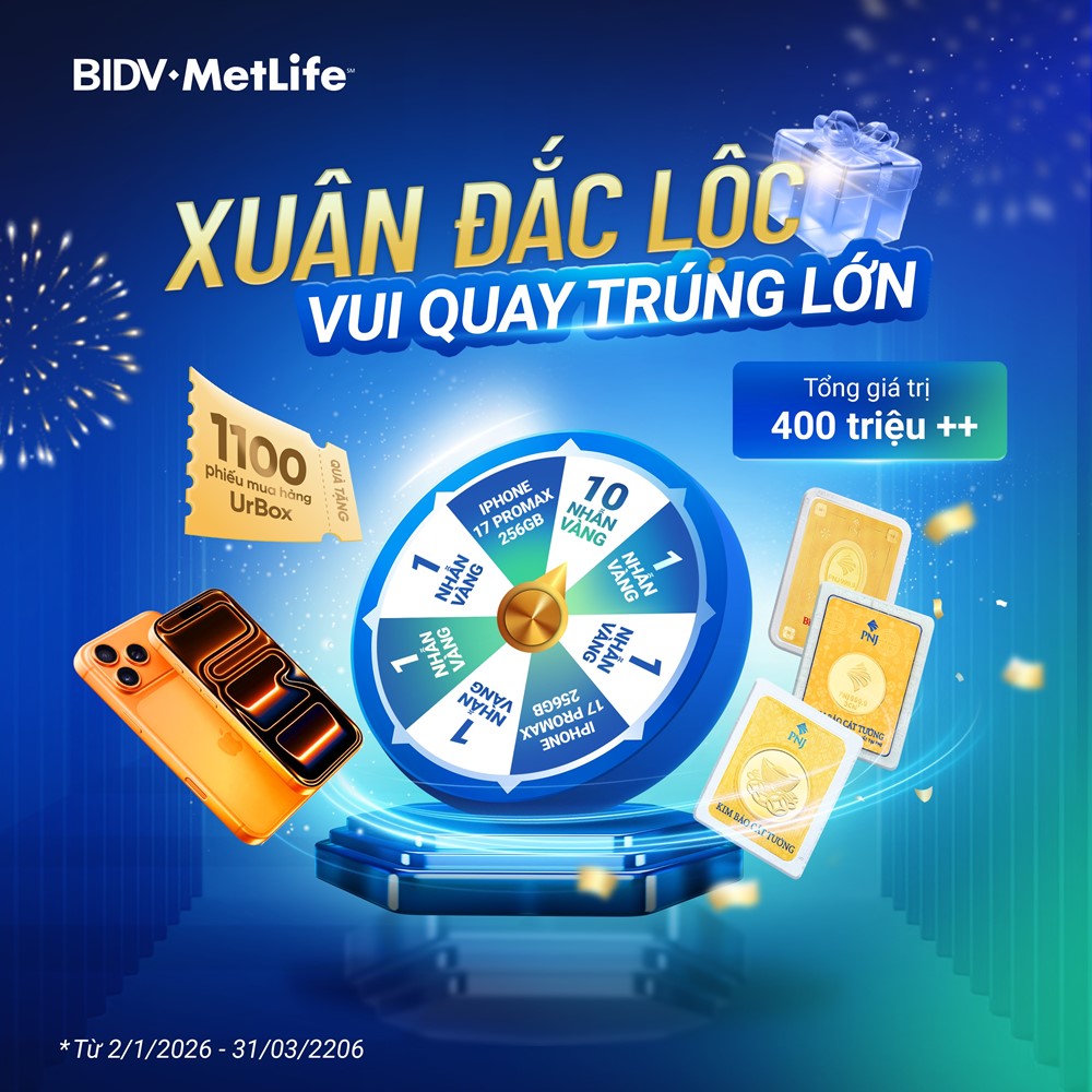 BIDV MetLife triển khai chương trình “Xuân đắc lộc – Vui quay trúng lớn” tri ân khách hàng dịp năm mới - ảnh 1
