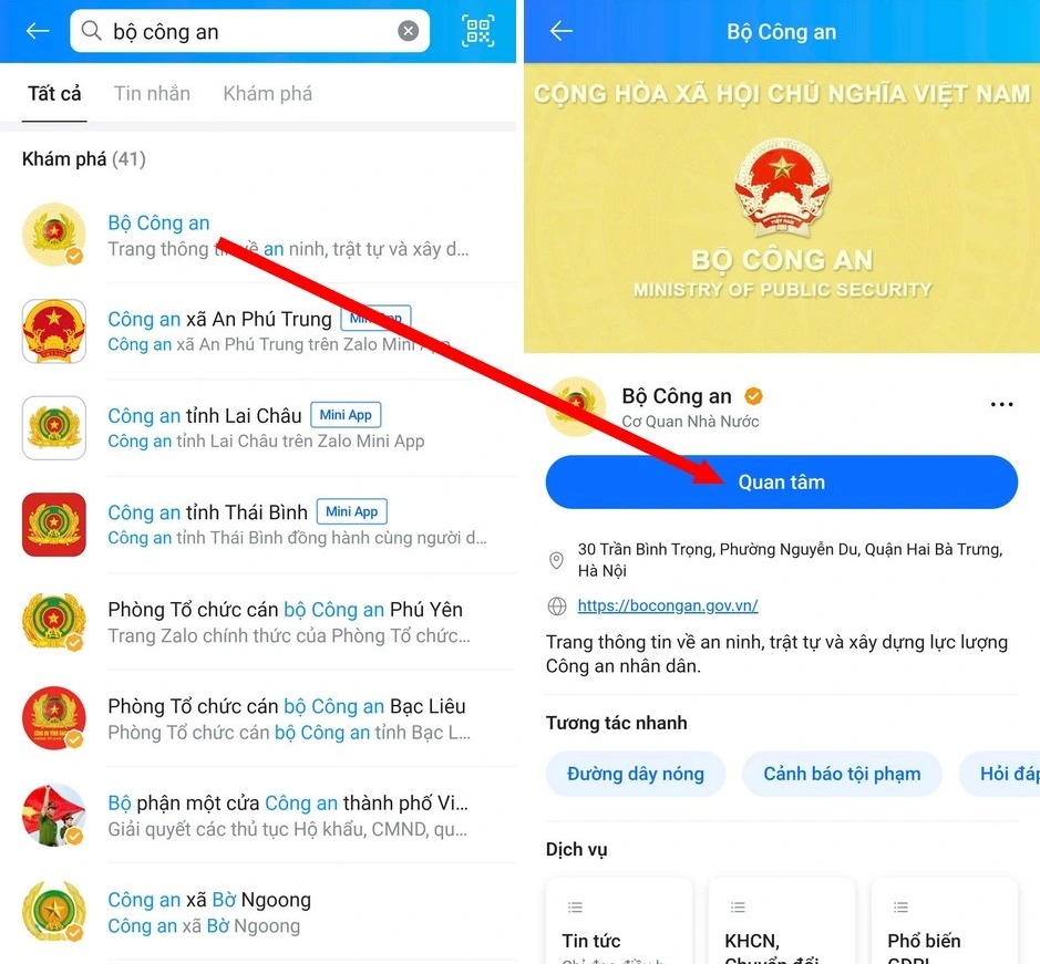 Từ giờ, người dân có thể nhận cảnh báo lừa đảo từ Bộ Công an qua Facebook, Zalo bằng cách này - ảnh 2