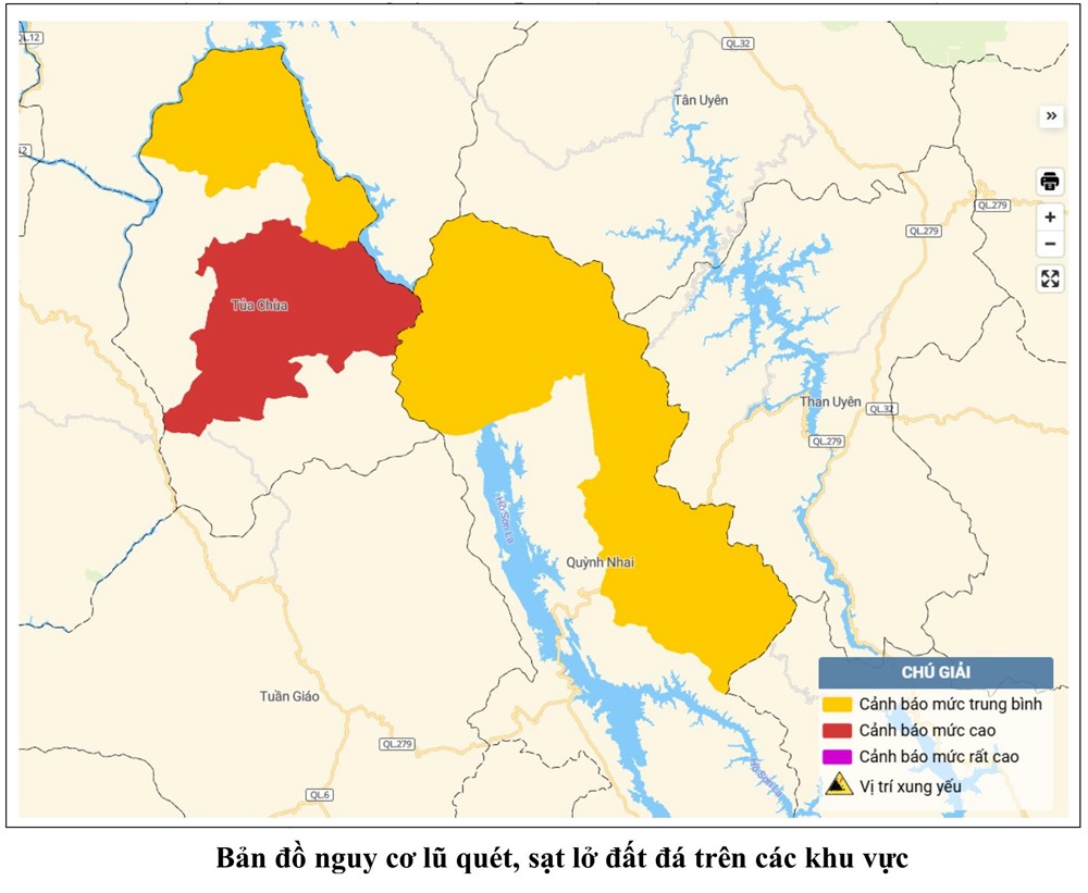 Cảnh báo: Trong 6 giờ tới, người dân tại Tủa Chùa (Điện Biên) và Quỳnh Nhai (Sơn La) chú ý nguy cơ lũ quét, sạt lở! - ảnh 1