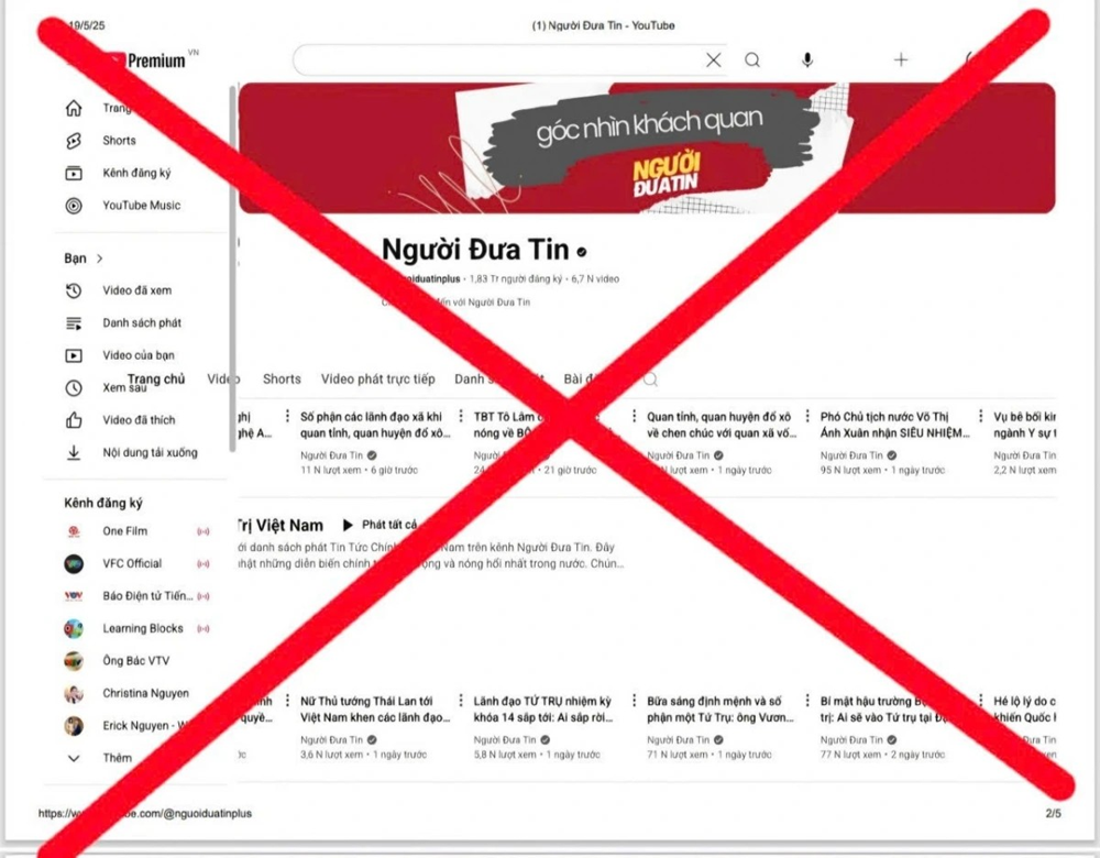 Khởi tố, bắt chủ kênh 'Người Đưa Tin' và 2 đồng phạm - ảnh 2