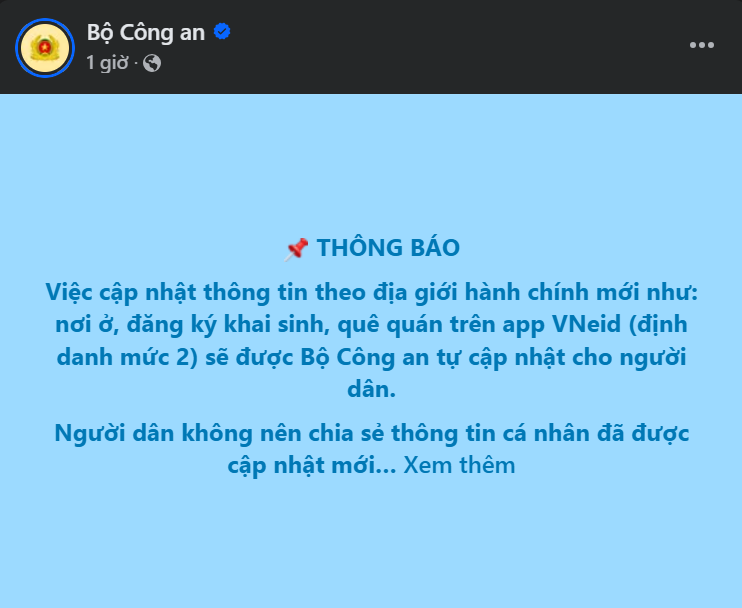 Fanpage Thông tin Chính phủ, Bộ Công an đồng loạt cảnh báo người dân về thông tin trên VNeID - ảnh 2
