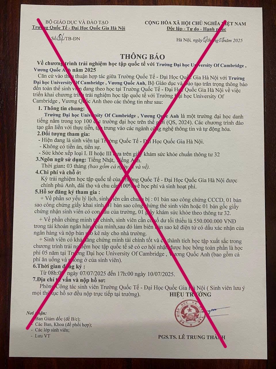 Một trường đại học phát cảnh báo khẩn tới toàn bộ học viên, sinh viên - ảnh 1