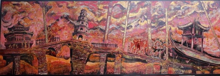 Bức tranh “Bác Hồ đọc Tuyên ngôn Độc lập” của nghệ sĩ Việt xác lập kỷ lục Guinness thế giới - ảnh 2