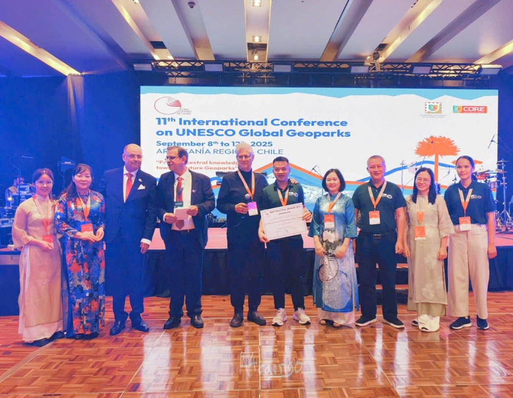 Công viên địa chất toàn cầu UNESCO ở miền Bắc Việt Nam nhận giải thưởng quốc tế - ảnh 1